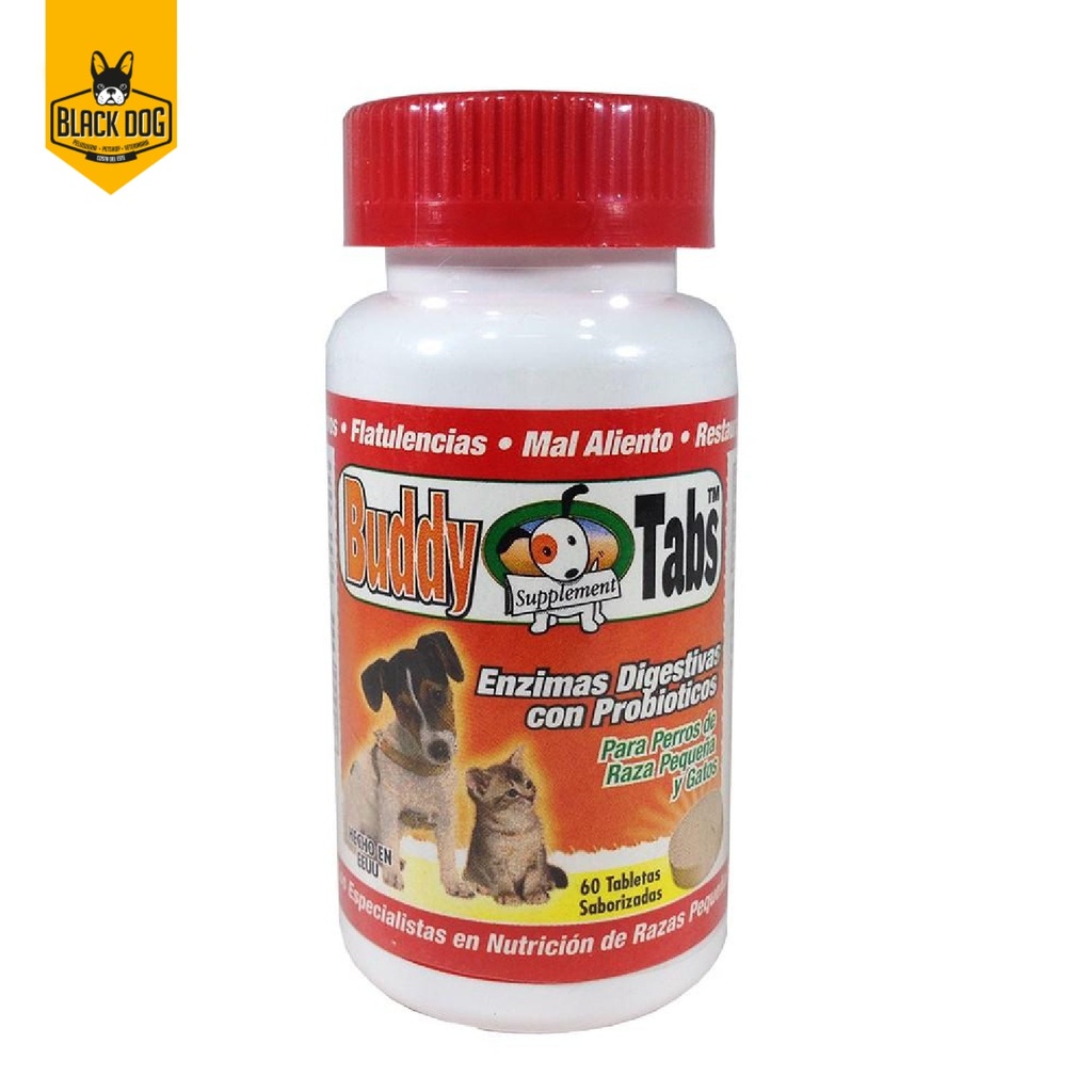 BUDDY TABS ENZIMAS DIGEST ROJO 60 TAB