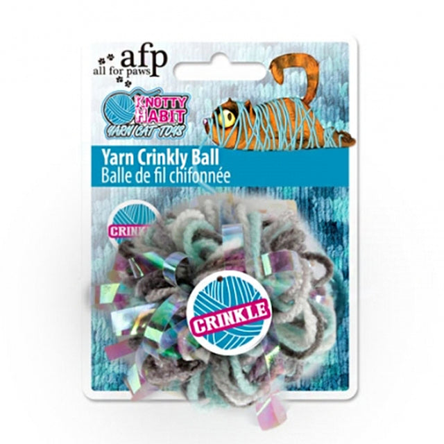 AFP CAT TOY YARN CRINKLY BALL