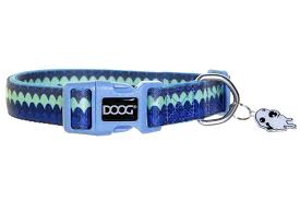 DOOG COLLAR BLUE WAVES M