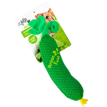AFP CAT TOY ZUCCHINI CUDDLER WITH CATNIP