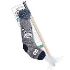 AFP CAT TOY SOCK CUDDLE WAND CAT