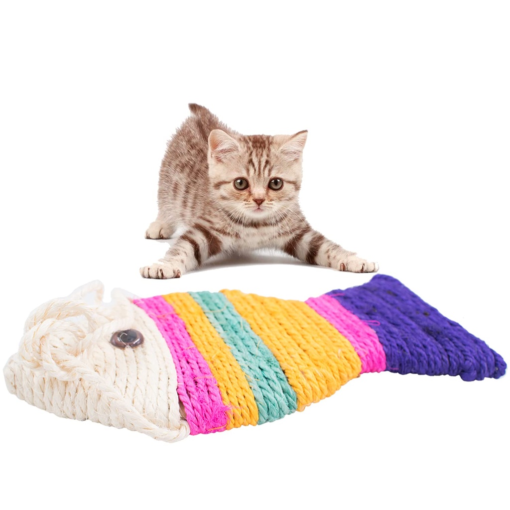 CAT TOY SCRATCHER FISH SHAPE