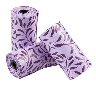 POO BAGS SPICE LAVENDER
 4ROLLS*15ST-32*19CM PURPLE