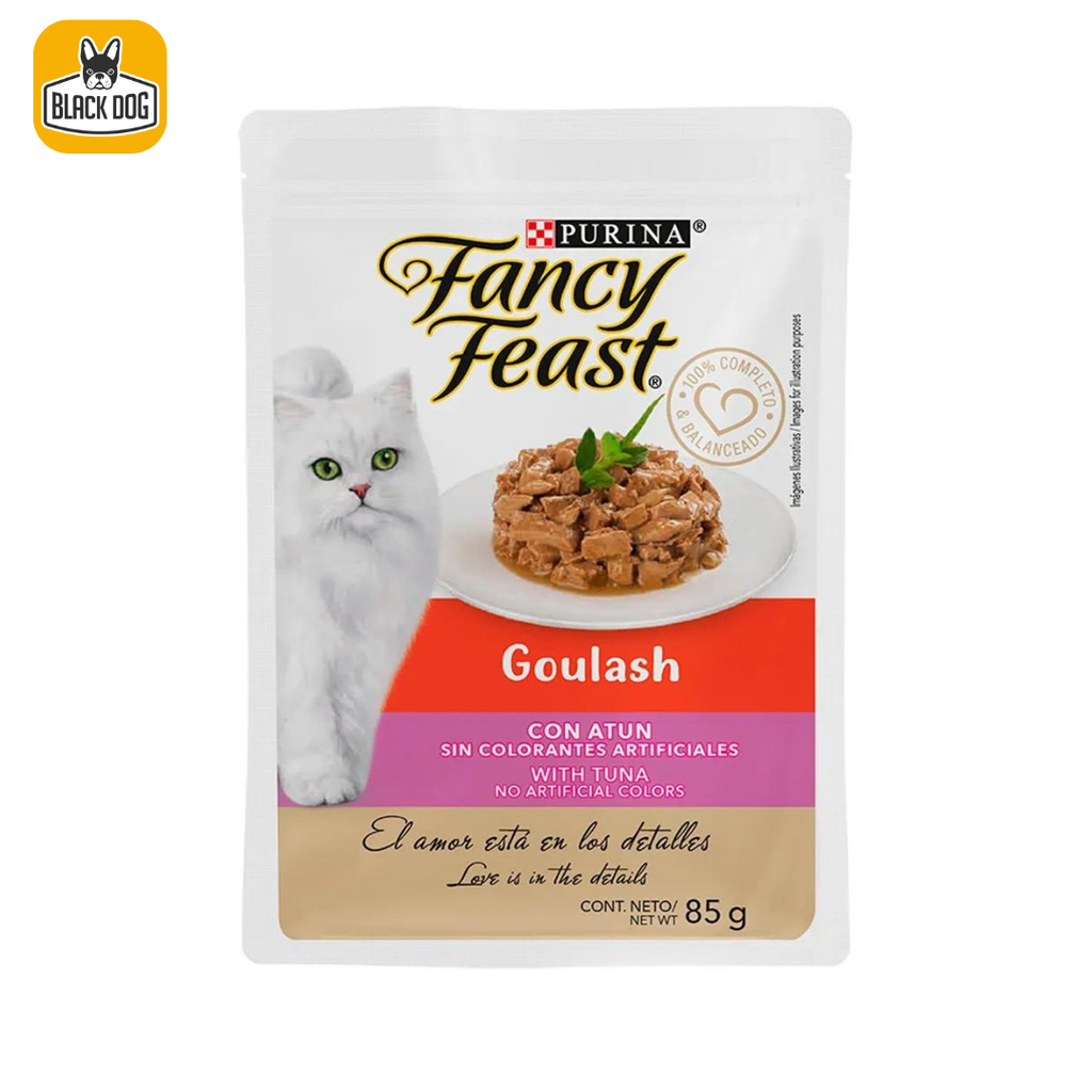FANCY FEAST GOULASH TUNA POUCHS 85 GRAMOS