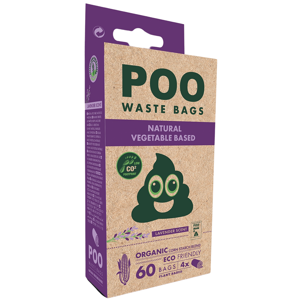 Poo Dog Waste Bags (60 bags) - Lavender Scented