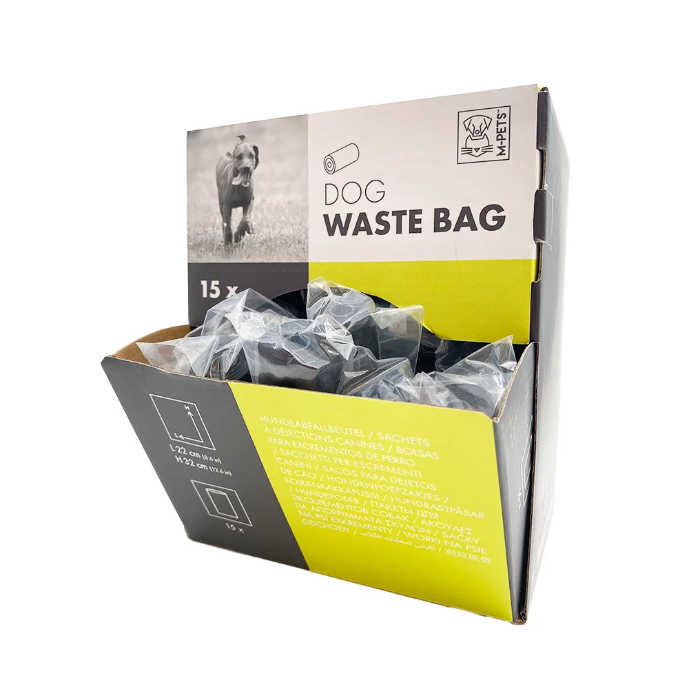 DOG WASTE BAG Display 64 x 15 pcs - Single Roll