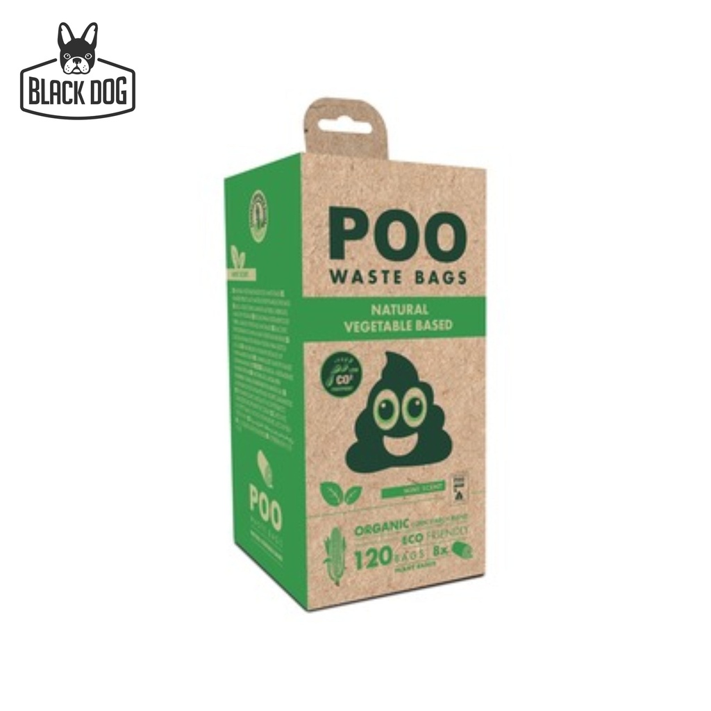 POO Dog Waste Bags (120 bags) - Mint Scented