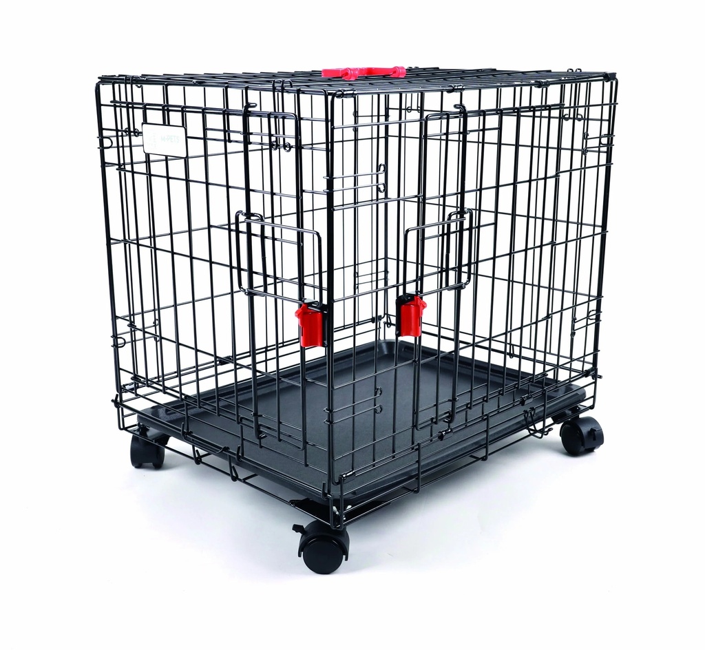 VOYAGER Wire Crate - 2 doors L with Wheels patented SECURO lock