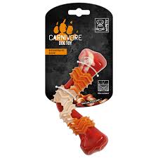 CARNIVORE Dog Toy Boomerang Bone - Bacon scent 17.8 x 9.3 x 4.1 cm