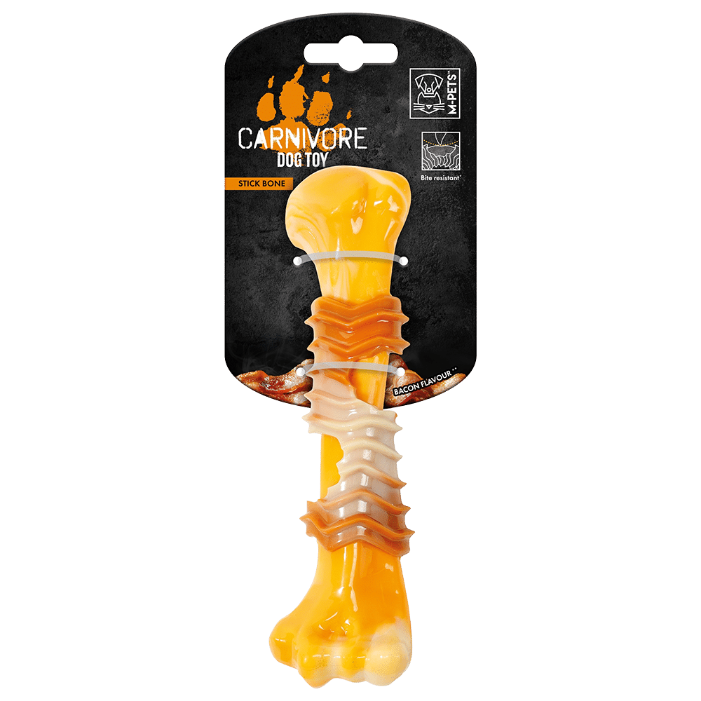 CARNIVORE Dog Toy Stick Bone - Bacon scent 17.8 x 4.9 x 4 cm