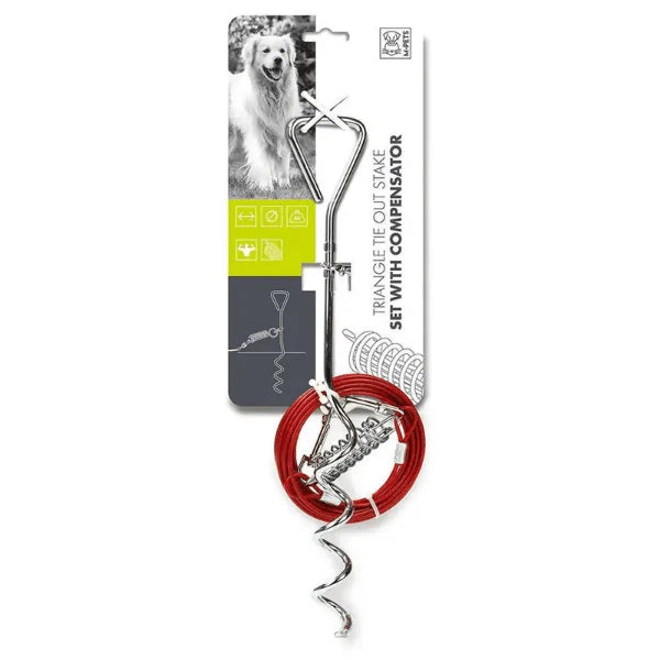 Triangle tie out stake SET with Compensator
