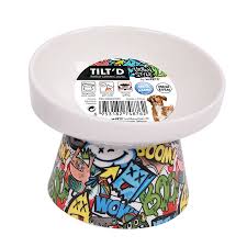 URBANSTYLE TILT'D Raised Ceramic Bowl  Multicolour - L