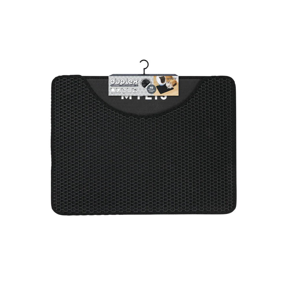 DUPLEX Cat Litter Mat - Horizontal Black