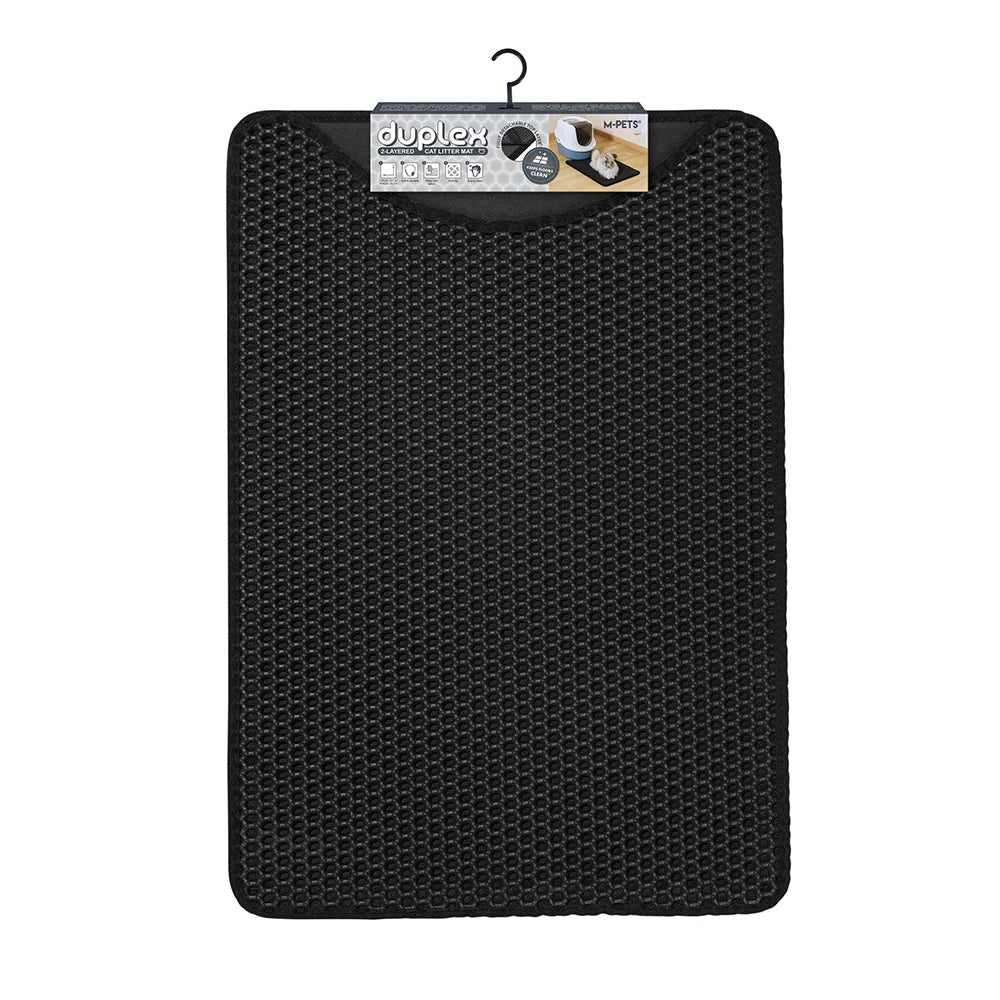 DUPLEX Cat Litter Mat - Vertical Black