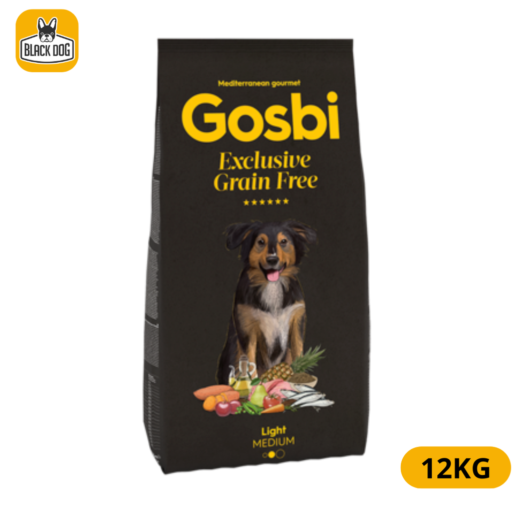 GOSBI EXCLUSIVE GRAIN FREE LIGHT MED 12KG
