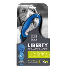 LIBERTY Dog Retractable Leash Blue - L / Blue