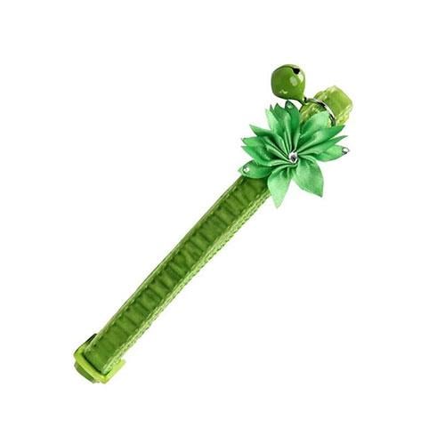 flower cat collar, green