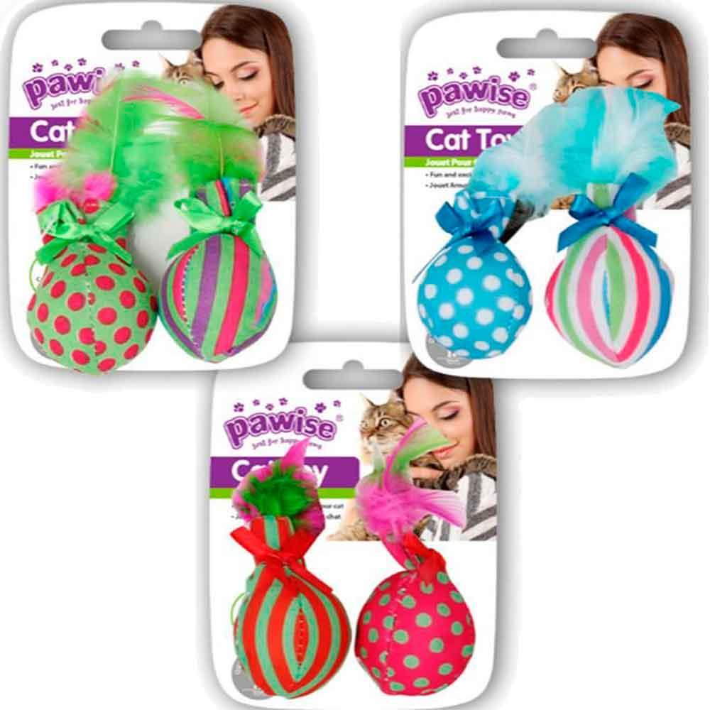 Ball & Feather Cat Toy