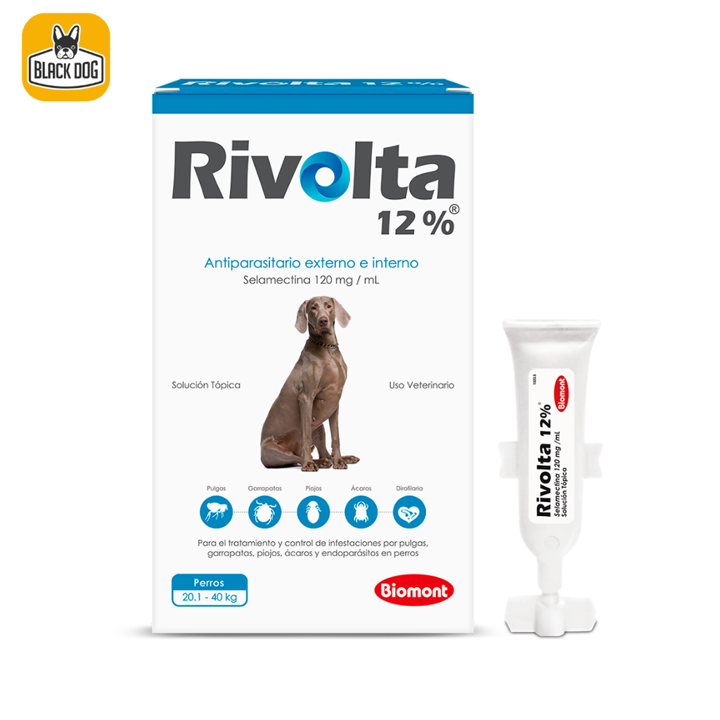 RIVOLTA AZUL 20.1-40KG - 12%X0.25ML (SELAMECTINA 120ML)
