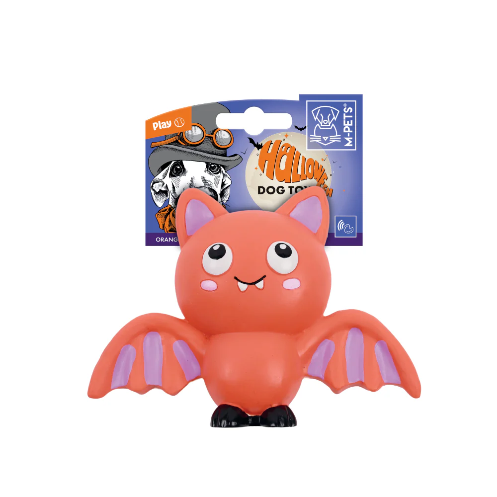 Halloween Dog Toy - Orange Bat