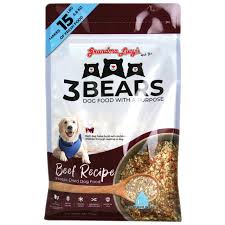 3 Bears Beef Dog Food - 3lb