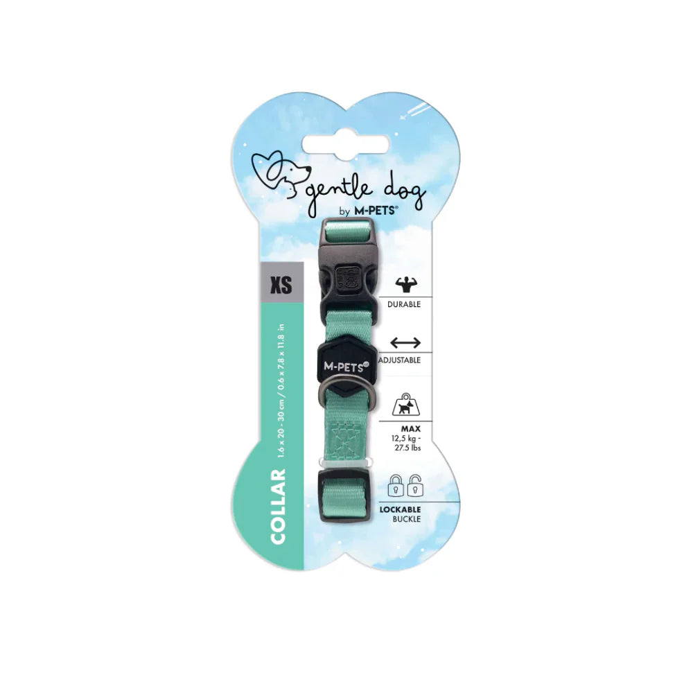 GENTLE DOG Padded Collar S Green
