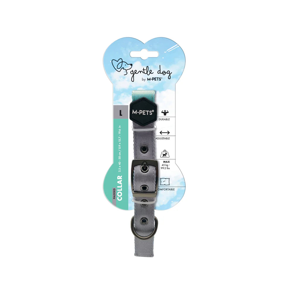 GENTLE DOG Padded Collar L Green