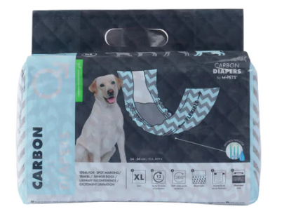 CARBON DIAPERS - Male Dog - (XL) - 18 pcs