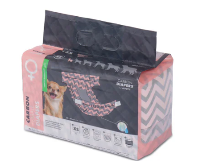 CARBON DIAPERS - Female Dog - (XS) - 15 pcs