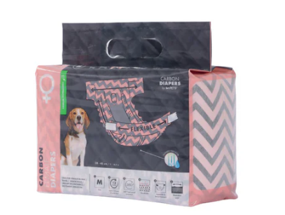 CARBON DIAPERS - Female Dog - (M) - 15 pcs