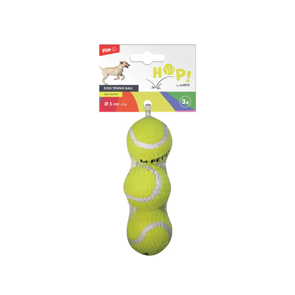 HOP Tennis Ball Yellow set 5 cm - 3 pcs