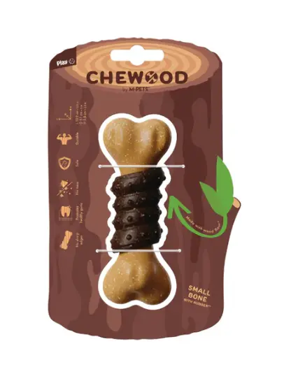 CHEWOOD Dog toy Small Bone with rubber S