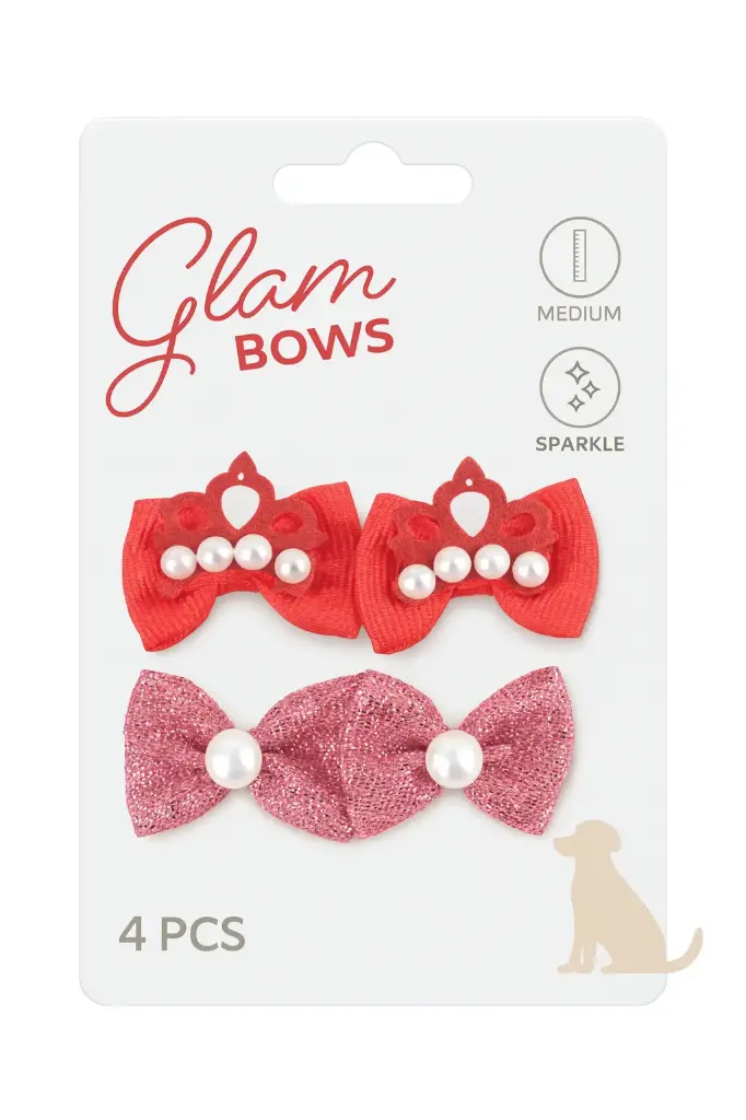 GLAM Hair Accessories for pets rubber band Red