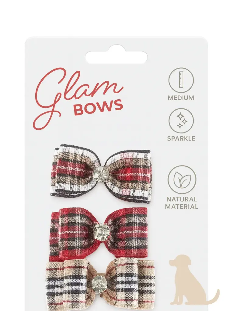 GLAM Hair Accessories for pets heart shape clip Black&Red