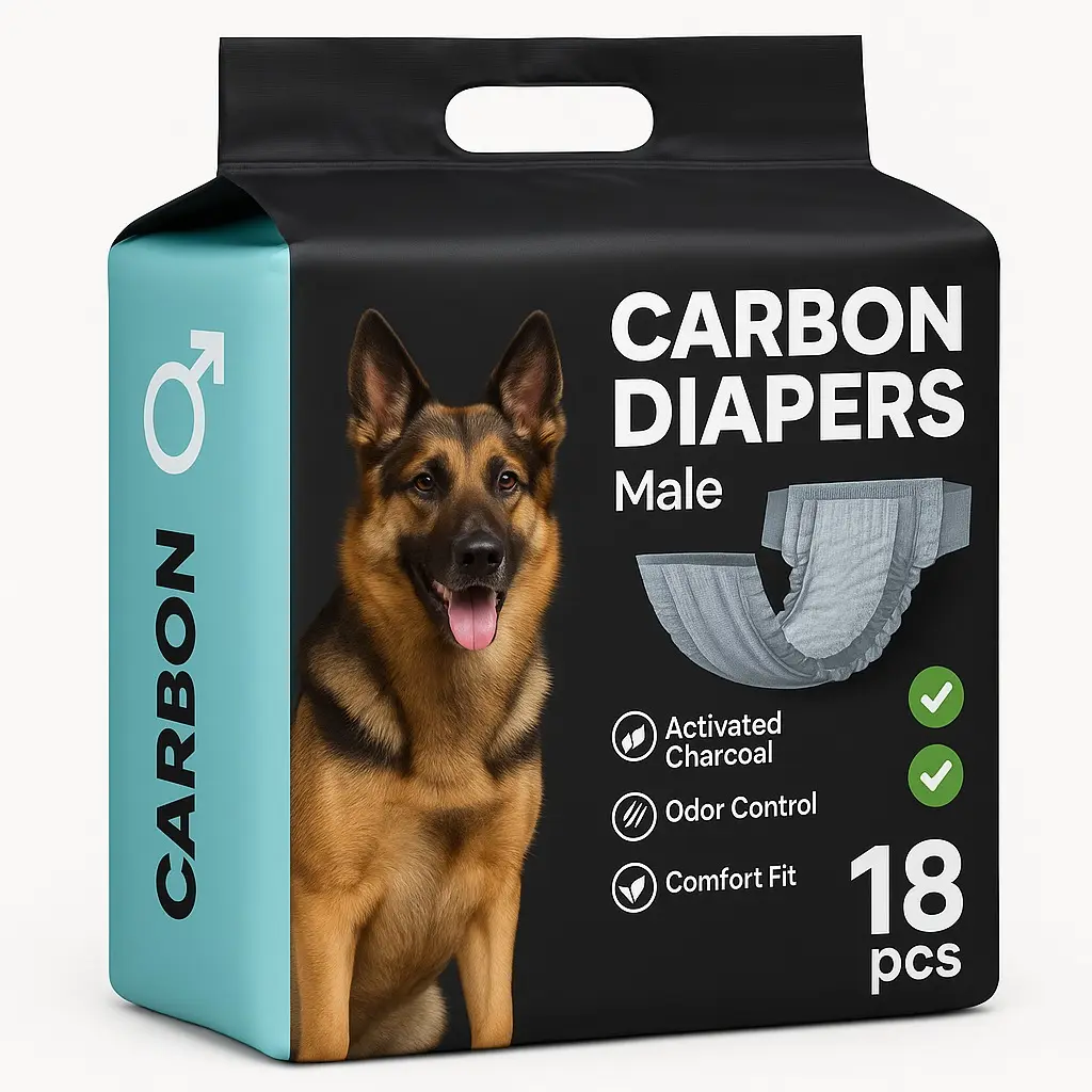 CARBON DIAPERS Male - XXL - 18 pcs 