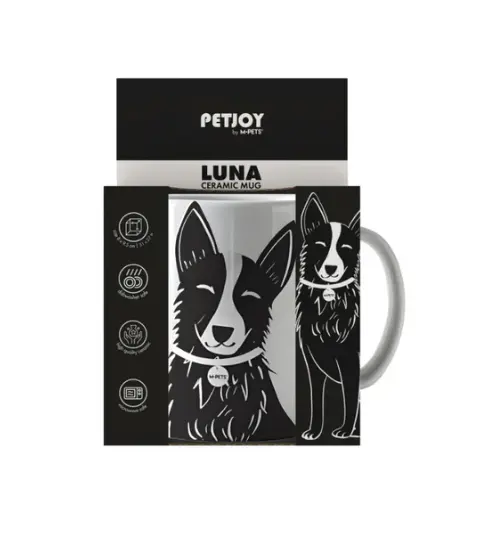 PETJOY Mug Luna - Black & White 350ml 