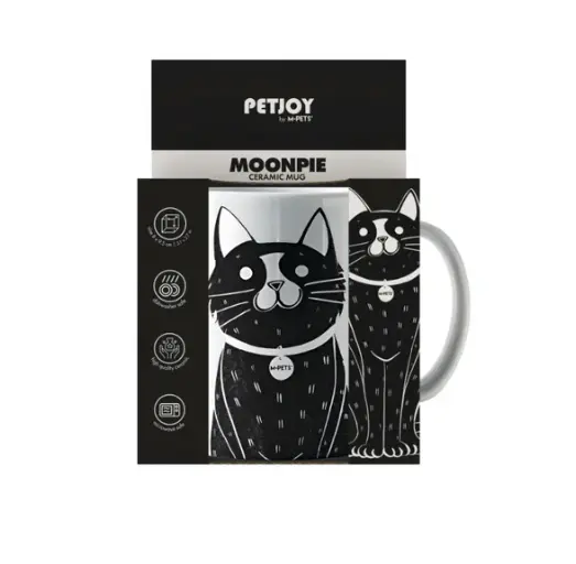 PETJOY Mug MoonPie - Black & White 350ml 