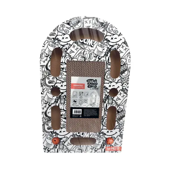 URBANSTYLE Freestyle Cat scratcher - black & white