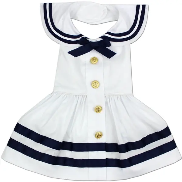 Sailor Dress - White - White / M