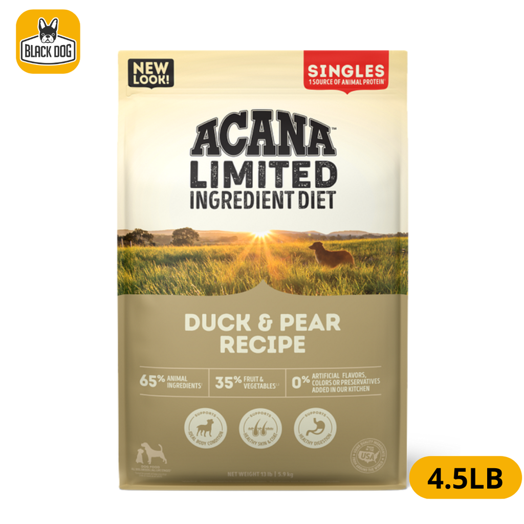 ACANA DOG SINGLES DUCK & PEAR 4.5LBS