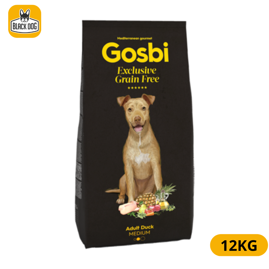 GOSBI EXCLUSIVE GRAIN FREE ADULT DUCK MEDIUM DOG 12KG