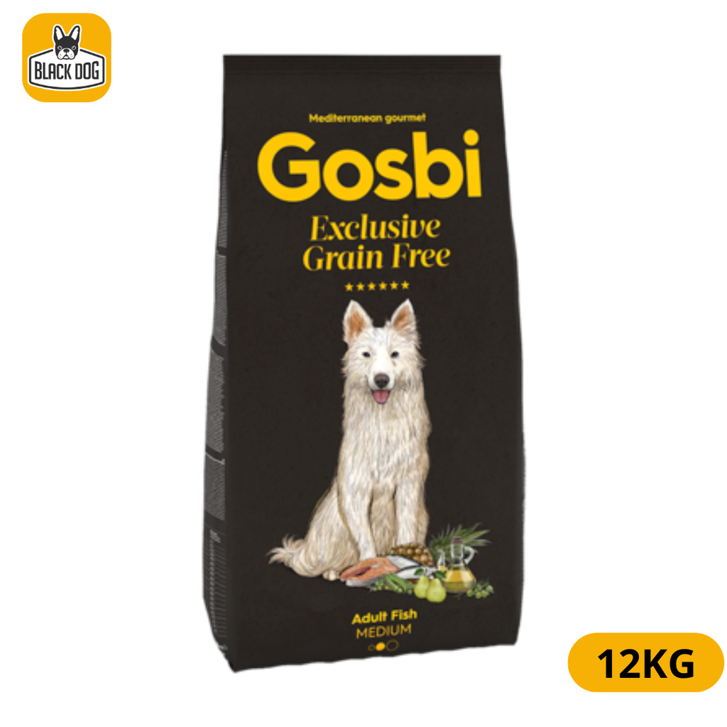 GOSBI EXCLUSIVE GRAIN FREE ADULT FISH MEDIUM DOG 12KG