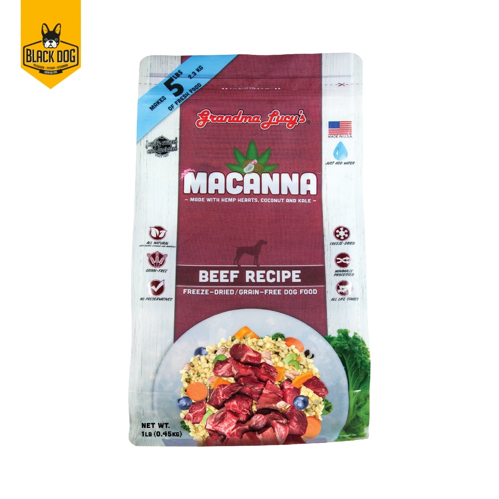 GL MACANNA BEEF RECIPE DOG FOOD 1LB