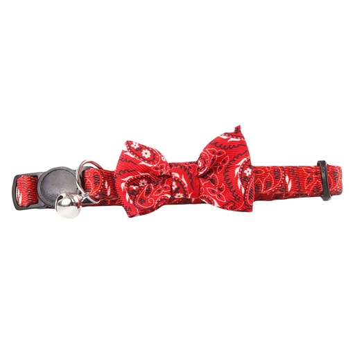 [28021] CAT COLLAR W/BOWKNOT RED