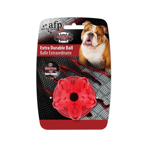 [4310] AFP DOG TOY MIGHTY REX STRONG BALL RED