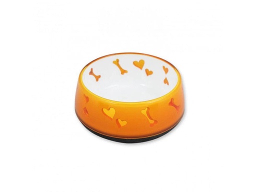 [5728] AFP DOG LOVE BOWL ORANGE MEDIUM