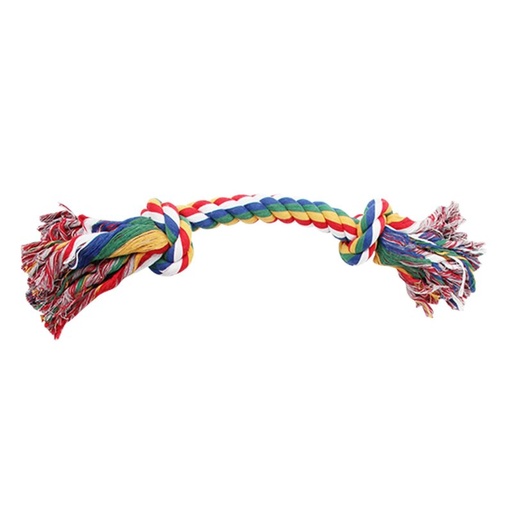 [14888] 12" ROPE BONE W/2 KNOTS—MULTI COLOR