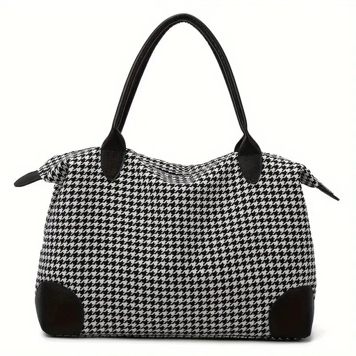[12490] PET TOTE BAG (WHITE/BLACK)
50*21*27CM