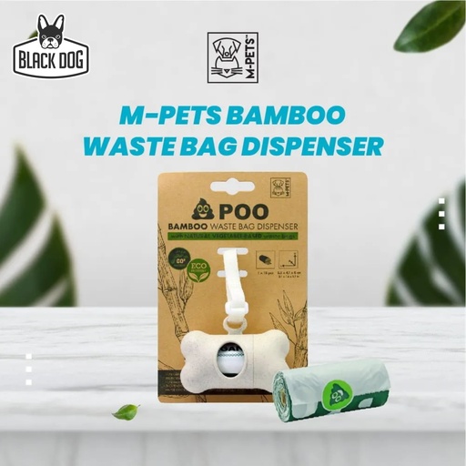 [10118299] POO BAMBOO Waste Bag Dispenser with natural Vegetable Base waste bags