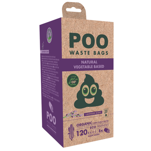 [10122599] POO Dog Waste Bags (120 bags) - Lavander Scented